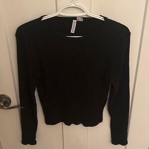 Divided Black Long Sleeve Top